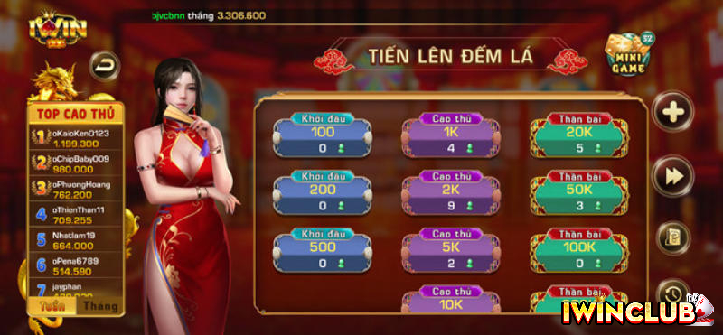 TIẾN LÊN ĐẾM LÁ IWIN - CỔNG GAME IWIN - NHÀ CÁI IWIN - IWIN CLUB - CASINO IWINB