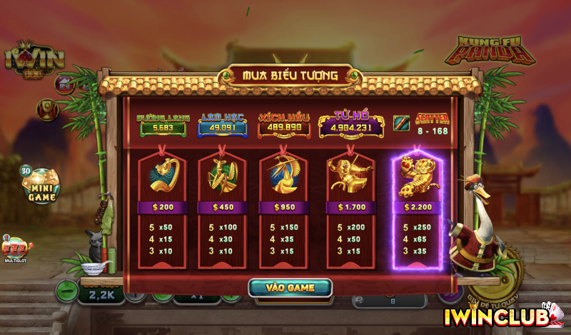 KUNGFU PANDA - CỔNG GAME IWIN - NHÀ CÁI IWIN - IWIN CLUB - CASINO IWIN