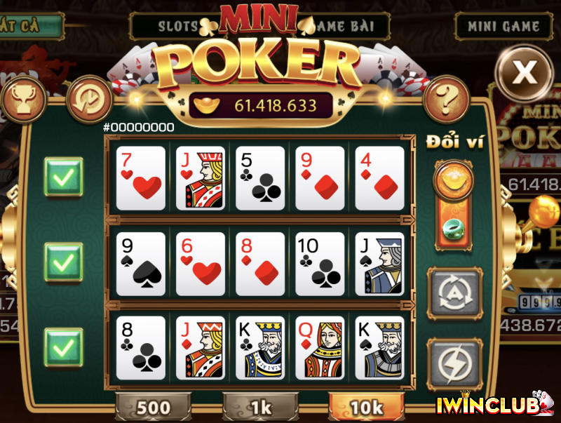 MINI POKER - CỔNG GAME IWIN - NHÀ CÁI IWIN - IWIN CLUB - CASINO IWIN